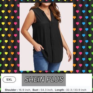NWT SHEIN PLUS 5x sheer black top